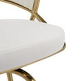 thumbnail image 4 of LumiSource Gold Metal, Cream Velvet Jie Fixed-height Counter Stool - Set of 2, 4 of 10