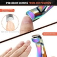 thumbnail image 4 of BEZOX Ergonomic Angled Head Precision Toenail Clipper for Senior Thick Nails - Large Finger Nail Clippers Adult with Metal Nail File - Titanium, 4 of 9