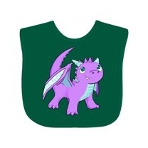 Inktastic Cute Baby Purple Dragon Boys or Girls Baby Bib