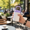 thumbnail image 1 of Gobelet en Verre Multicolore Portable avec Poignée et Support de Téléphone, Capacité 480ml pour Usage Extérieur, Forte Étanchéité pour Éviter les Fuites, Cadeau Idéal pour Activités Ou Boissons Quotidiennes, 1 of 7