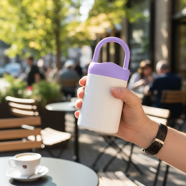 Uuiauoio Multifunctional Portable Glass Tumbler with Phone Holder Handle, Leak-Proof Travel Water Bottle for Outdoor Activities, Office, Gym, and Car Use, 480ml Capacity, BPA-Free Reusable Drinkware