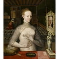 thumbnail image 3 of Circle Of Schule Von Fontainebleau 20x22 Black Modern Framed Museum Art Print Titled - Portrait of a Lady, 3 of 5