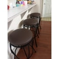 thumbnail image 6 of 2PC 16in Round Bar Stool Cover Watedrproof Faux Leather Stool Slipcover Anti-Slip Round Seat Cover Black, 6 of 7