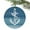 White Blue, variant on Ocean Nautical Anchor Christmas Ceramic Ornament 2025,3" Round Xmas Tree Hanging Accessories with Gold Ribbon