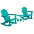 thumbnail image 2 of Ensemble de 3 Pcs de Chaises Berçantes et Table Keller pour Extérieur en Turquoise, 2 of 4