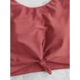 thumbnail image 6 of ZAFUL for Women's Swimwear Knot Dalmatian Print High Waisted Tankini Swimsuit Cherry Red XL, 6 of 7
