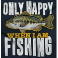 thumbnail image 2 of Fishermen Only Happy When I'm Fishing Zip Up Hoodie Men's Women's Brisco Brands S, 2 of 6
