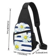 thumbnail image 3 of Rocae Daisy Striped Nautical for Sling Bag Chest Shoulder Backpack Crossbody Bags Casual Daypack for Men Women, 3 of 5