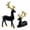 Black Gold, variant on Qocolhg 2 Pcs Christmas Reindeer Decor Small Standing Sitting Deer Figurine Mini Reindeer Christmas Table Decorations for Home Indoor Xmas Holiday Statue Rustic Mantle Decor, Blue