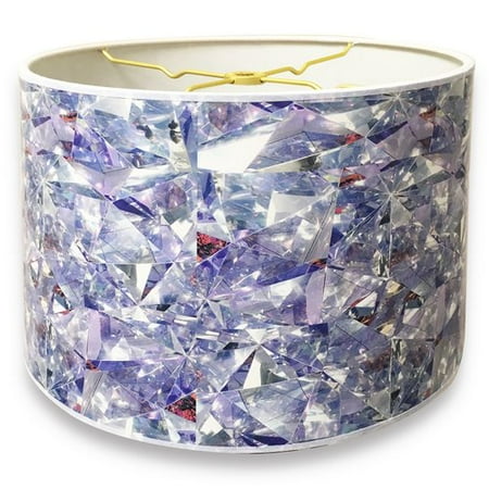 - Ebern Designs Broken Glass Printed Designer Hard Back 10'' Paper Drum Lamp Shade