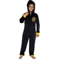 thumbnail image 5 of Harry Potter Kids' Hooded One-Piece Hogwarts Houses Pajama Union Suit - Ravenclaw Hufflepuff Slytherin Gryffindor, 5 of 7