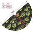 thumbnail image 3 of Cauagu 48" Christmas Tree Skirt Light Green Excavator Pattern Christmas Tree Decorations Tree Mat for Xmas Decorations Occasion Holiday Home Decor -48", 3 of 7