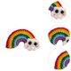 thumbnail image 2 of 1 par de clips de cabello de arco iris tejido a mano de bricolaje, 2 of 5