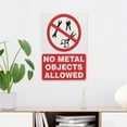thumbnail image 5 of Street Sign No Metal Object Allowed Tin Sign Warning Metal Sign Vintage Sign Wall Decor for Home Farm Bar Coffee Shop Club Decoration 8x12 Inch, 5 of 7