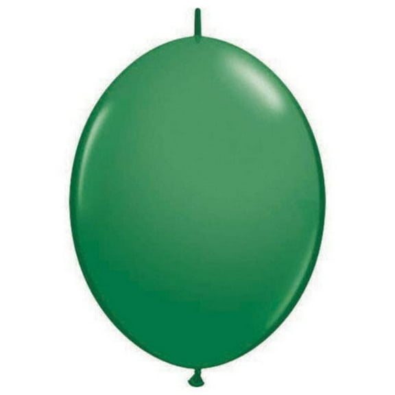 Qualatex - 6 QuickLink Green Latex Balloons (50ct)