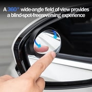 Oktree Blind Spot Mirror for Cars, Universal Fit, Carbon Fiber Black Housing, Rain Cover, Easy Install, 2-Pack