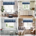 thumbnail image 6 of Navy Blue Valances for Windows, Rod Pocket Kitchen Valance Curtains - Soft & Washable Small Window Treatment for Living Room, Bathroom, Gradient Pure Color 42x12inch, 1 Panel, 6 of 9