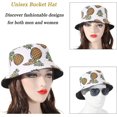 thumbnail image 5 of Unisex Cute Print Bucket Hat Summer Travel Fisherman Cap for Women Men Teens, 5 of 5