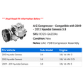 thumbnail image 2 of A/C Compressor - Compatible with 2009 - 2013 Hyundai Genesis 3.8 2010 2011 2012, 2 of 2
