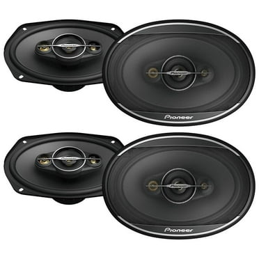 Pair of PIONEER A-Series TS-A6961F, 4-Way Coaxial Car Audio Speakers, Full Range, Clear Sound Quality, Easy Installation and Enhanced Bass Response, Black 6 x 9 Oval Speakers