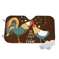thumbnail image 2 of Picia Rooster And Chicken Curved Windshield Sunshade Accordion Folding Style Auto Shade for Car Truck SUV Van Blocks UV Ray Sun Visor Protector -, 2 of 7