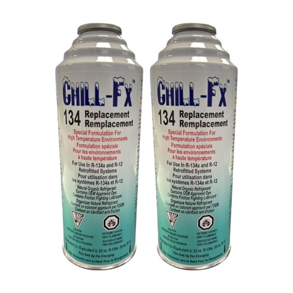 134A AC Replacement Refrigerant – High Temp Formula for R134A & R12 Systems with Lubricant & Seal – 8oz (Pack of 1)