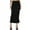 Black, variant on VUPSGEZ Women's S~3X Side Slit Ponte Knit High Waist Mid Calf Long Pencil Skirt (Red,XXXL)