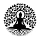 thumbnail image 3 of Arte de pared de metal de meditación de Buda Arte de pared negro multifuncional del árbol de la vida, 3 of 8