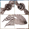 thumbnail image 3 of Unique Bargains 1 Pc Scarf Zebra Stripes Rose Neck Scarf Brown, 3 of 5