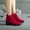 Red, variant on POROPL Boots for Women Ankle Square Toe Non Slip Shoes,Boots Size 5