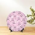 thumbnail image 6 of Yiaed Rabbit Face Print Bone China Decorative Plate Ceramic Dinner Plates Art Crafts with Display Stand-6in, 6 of 6
