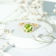 thumbnail image 5 of Rosec Jewels Natural Peridot Engagement Ring with Diamond Halo - Real 2 Carat Peridot Ring for Women (AAA Quality), 14K Yellow Gold, US 4.00, 5 of 8