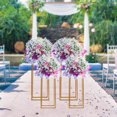 thumbnail image 5 of LOYALHEARTDY Metal Flower Stand, Stable and Durable, Gold, 4Pcs, 60x24x24 cm and 40x20x20 cm, 5 of 12