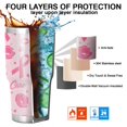 thumbnail image 7 of 30oz Pink Breast Cancer and Pioneer Flower Love Tumblers Stainless Steel Tumbler with Lid and Straw,Vacuum Insulated Double Wall Travel Tumbler Cups Mug with Cleaning Brush for Coffee,Tea, 7 of 7