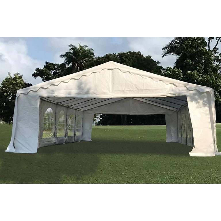 white klower tent sale Clihome 20-ft x 10-ft Rectangle Party Canopy CWCH-OP3925WH at This canopy tent is designed in a simple and functional style Erommy 20' x 15' Party