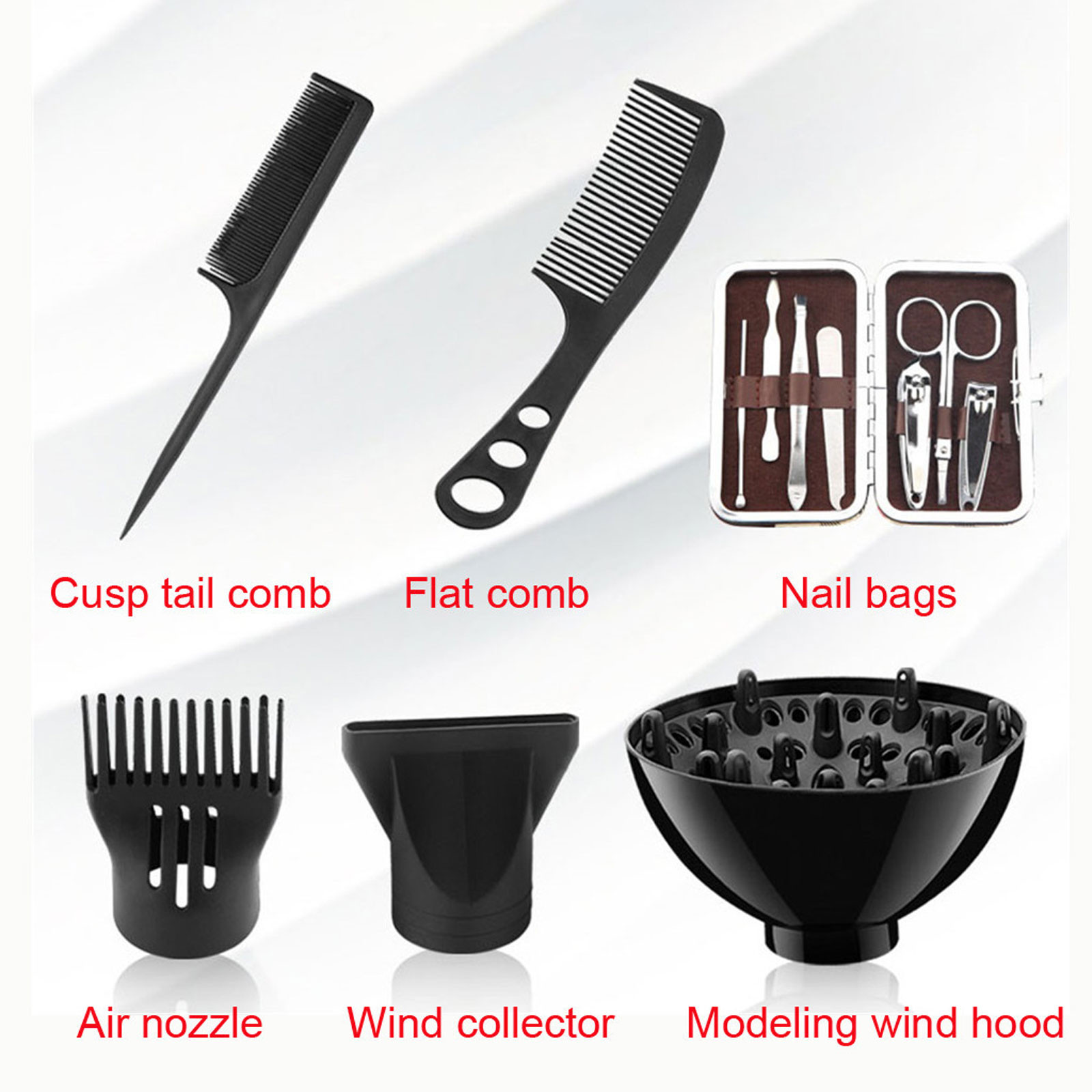 Hair Dryer, Blown Away Ionic Hair Dryer for Hair with Diffuser, Fast Drying Blow Dryer, Attachments for All Hair Types, Light and Quiet Travel Hairdryer
