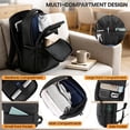 thumbnail image 5 of New York Xpress Laptop Backpack with USB Charging Port, Water Resistant Business Work Travel Backpack for Men, 15.6" Computer Bag, Black - GB00591, 5 of 9