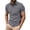 Grey, variant on Men's Casual Zipper Lapel Shirt Breathable Comfortable Short Sleeve Top Stylish Versatile Summer Wear Mens Work Shirts Summer Basic Tee Shirts
