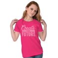 thumbnail image 3 of Inspirational Create The Future Quote Womens Slim Fit Graphic Tee Brisco Brands L, 3 of 5