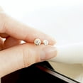 thumbnail image 5 of Anygolds 14K real solid Gold Genuine Diamond Stud Mini Earring Daily- 0.11ctw Yellow Gold, 5 of 11