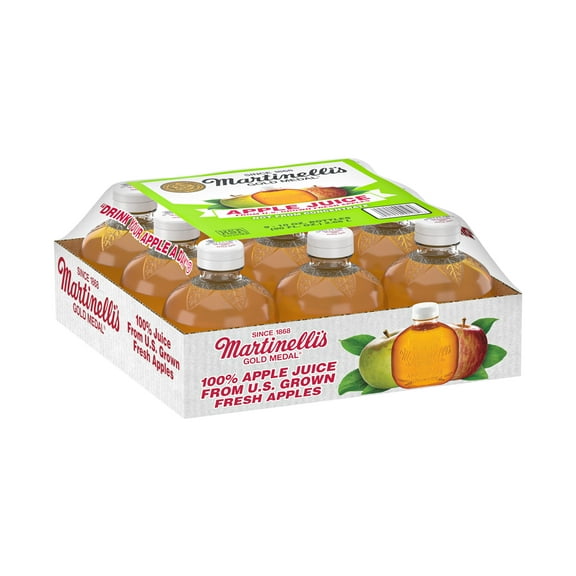 Martinelli's Gold Medal Apple Juice, 10 fl oz, 9 Plastic Bottles
