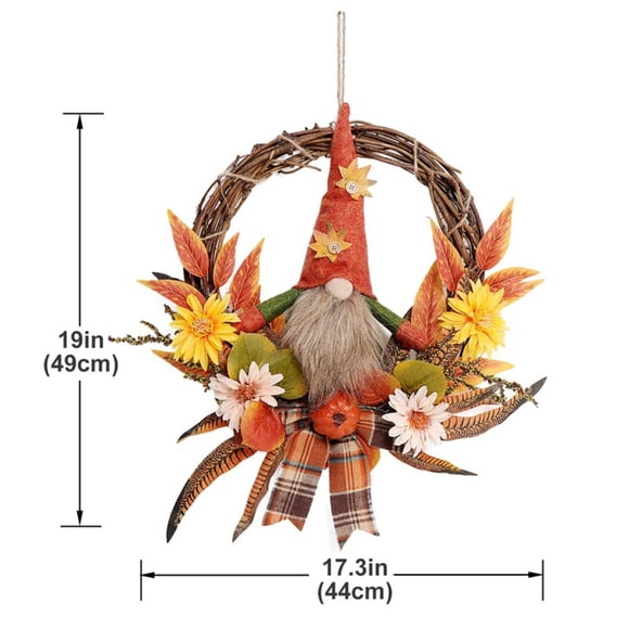 House Of Leaves Festival Wreath Rattan Maple Leaf Faceless Doll Old Man Doll Christmas Decorations Indoor Christmas Decorations Christmas Garland Christmas Decorations Clearance