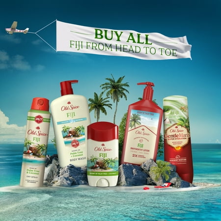 Old Spice Antiperspirant Deodorant for Men, 24/7 Lasting Freshness, Fiji with Palm Tree, 0.5 oz Trial
