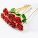 thumbnail image 4 of Matsuzay Rosas plásticas artísticas y duraderas chapadas en oro con exquisita artesanía Exquisita artesanía Decoración amarillo, 4 of 6