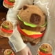 thumbnail image 2 of Capybara Plush Toy, Realistic Hamburger Capybara, Cute Capybara Stuffed Animal Carrying Strawberry Hat, Capybara Plushie, 2 of 5