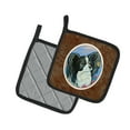 thumbnail image 2 of Carolines Treasures 7247PTHD Black and White Papillon Pair of Pot Holders , 7.5HX7.5W, multicolor, 2 of 3