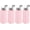 Pink, variant on 4 PCS 500ML(17oz) Push Down Alcohol Dispenser Pump Liquid Press Empty Bottles Refillable Container for Acetone Cleanser Nail Polish Remover, Yellow 500ML (17oz)