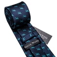thumbnail image 5 of Juego de corbatas Barry.Wang de seda con forma de caballo azul, 8,5 cm x 150 cm, 5 of 5