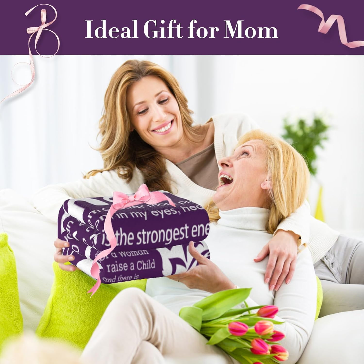 I Love You Mom Blanket for Mom, Valentines Gifts for Mom from Daughter Son, Birthday Gifts for Women Who Has Everything, Blanket Gift for Her, I Love You Mom Throw Blanket