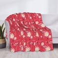 thumbnail image 3 of Naloa Hello Summer Flamingo Flannel Blankets - Thick and Warm Blanket for Winter, Soft Fuzzy Plush King Blanket for All Seasons50"x40", 3 of 6